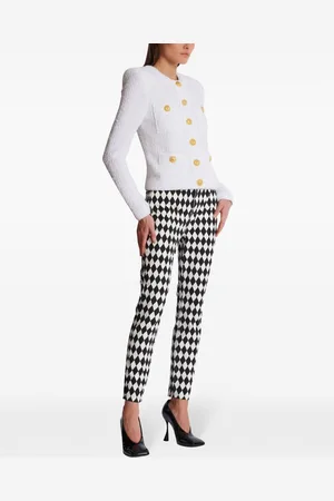 Balmain Buttoned Tweed Short Jacket
