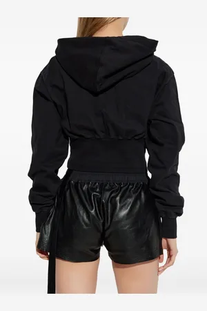 Rick Owens Cotton Cropped Hoodie