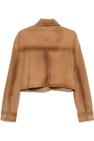 ALYSI Suede Leather Overshirt