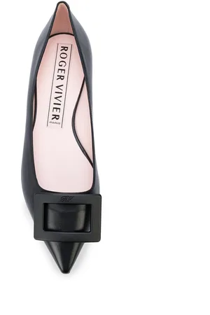 Roger Vivier Gommettine Leather Ballet Flats