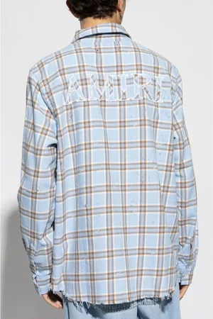 AMIRI Checkered Print Cotton Shirt