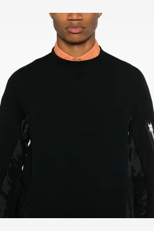 SACAI Cotton Blend Crewneck Sweatshirt