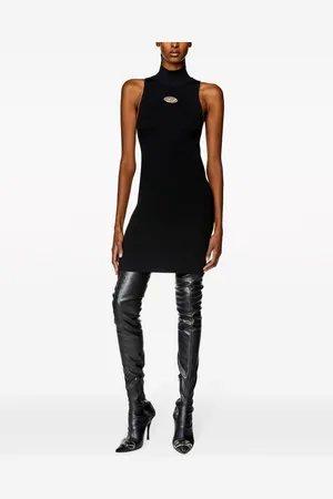 Diesel Logo Turtleneck Mini Dress