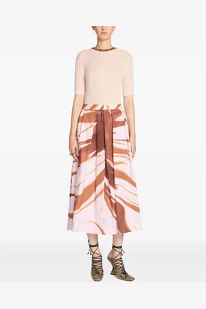 DRIES VAN NOTEN Soni Printed Midi Skirt