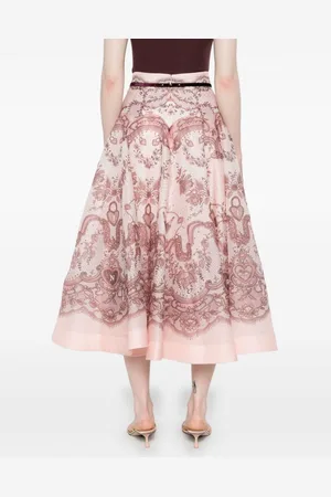 ZIMMERMANN Crush Silk Blend Skirt