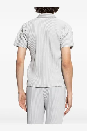 Issey Miyake Pleated Polo Shirt