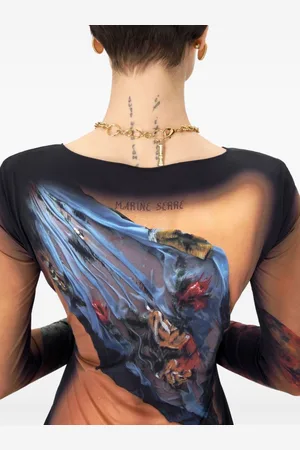 Marine Serre Draped Statue Long Dress
