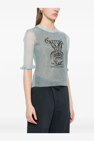 Ganni Bunny Crewneck Top