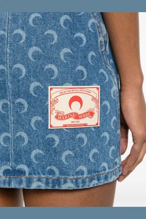 Marine Serre Moon Denim Mini Dress