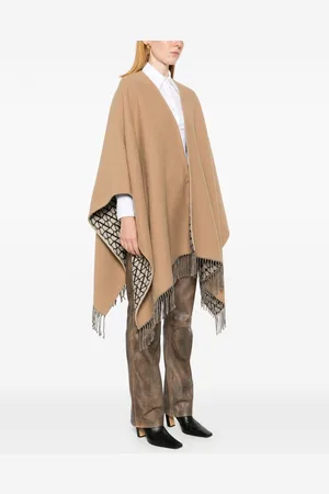 VALENTINO Fringed Double Poncho