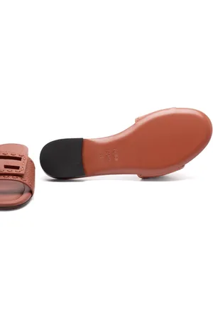 Fendi Baguette Leather Sandals