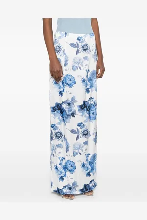 ALICE+OLIVIA Stephine Printed Long Skirt