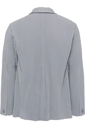 Issey Miyake Pleated Single-breasted Blazer Jacket