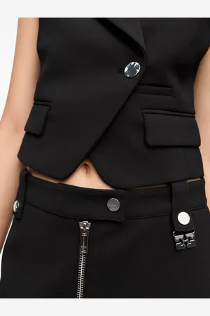 Ganni Crepe Double-breasted Vest