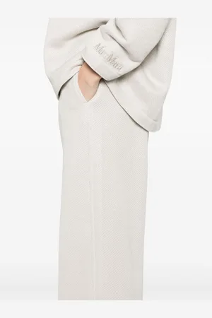 Max Mara Cotton Blend Wide-leg Trousers