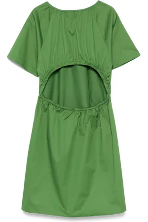 Closed Cotton Short Dress