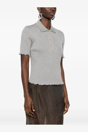 Fendi Ribbed Cotton Polo Shirt