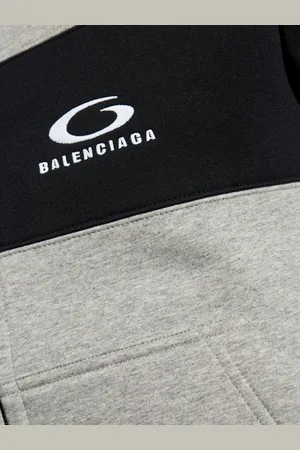 Balenciaga Logo Cotton Zipped Hoodie