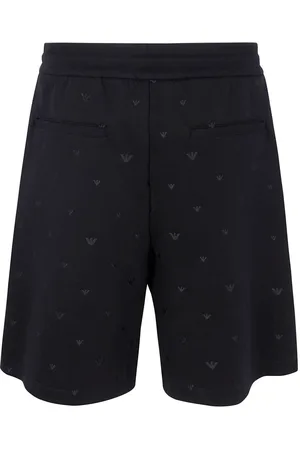Emporio Armani Allover Logo Cotton Shorts