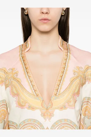 ZIMMERMANN Maxine Printed Cotton Tunic Dress