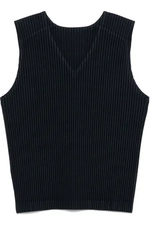 Issey Miyake Pleated V-necked Vest