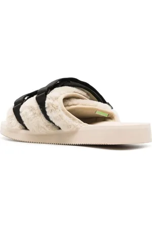SUICOKE Nylon And Eco Fur Slides