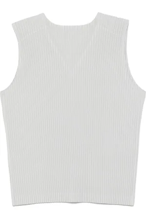 Issey Miyake Pleated V-necked Vest
