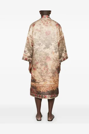 PIERRE-LOUIS MASCIA Wiil And Silk Printed Kimono