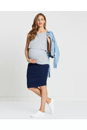 Angel Maternity Maternity Bodycon Side Ruching Skirt - Pencil skirts Maternity Bodycon Side Ruching Skirt