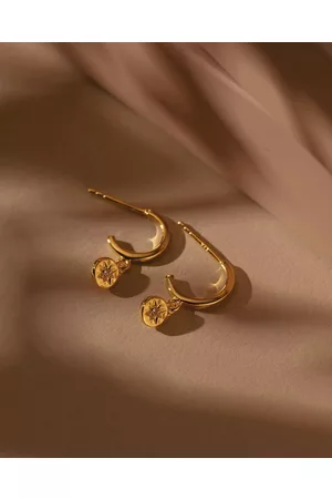 Kirstin Ash Star Coin Hoops - Jewellery Star Coin Hoops
