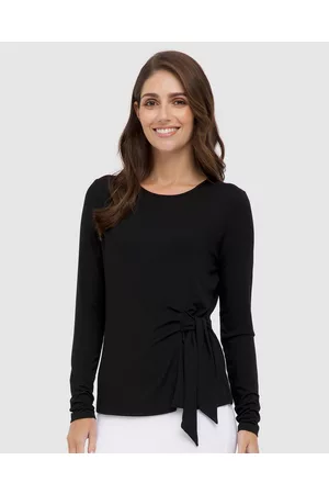 Bamboo Body Tie Front Top - Tops Tie Front Top