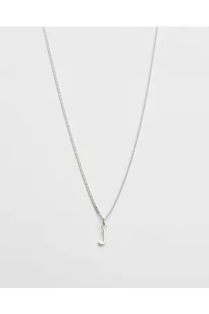 Kirstin Ash J Outline Initial Necklace - Jewellery J Outline Initial Necklace