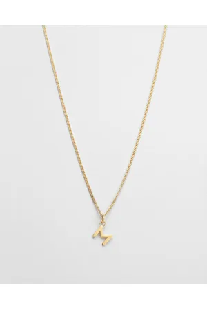 Kirstin Ash M Outline Initial Necklace - Jewellery M Outline Initial Necklace