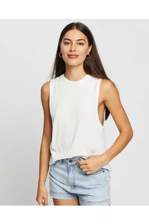 DRICOPER DENIM Minimal Broderie Tank - T-Shirts & Singlets Minimal Broderie Tank
