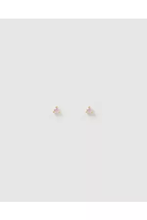 Izoa Dee Baby Pink Cubic Zirconia Small Stud Earrings - Jewellery Dee Baby Pink Cubic Zirconia Small Stud Earrings