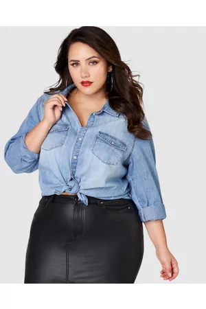 Sunday In The City Echo Beach Denim Shirt - Tops Echo Beach Denim Shirt