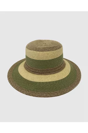 Jacaru 1752 Striped Wide Brim Hat - Hats 1752 Striped Wide Brim Hat