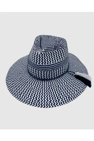 Jacaru 1864 Navy & White Paper Hat - Hats 1864 Navy & White Paper Hat