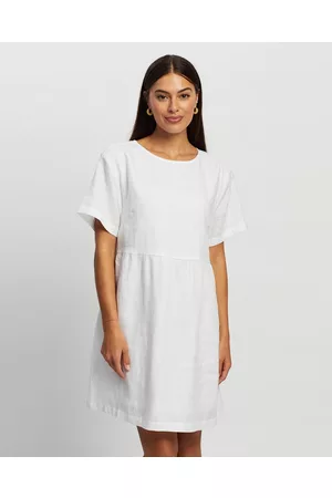 White By FTL Zavi Linen Dress - Dresses Zavi Linen Dress