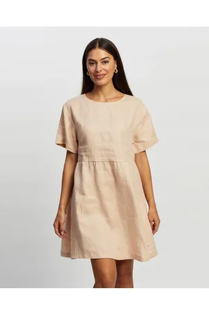 White By FTL Zavi Linen Dress - Dresses Zavi Linen Dress