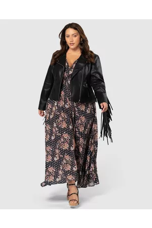 The Poetic Gypsy Star Dancer Fringe PU Jacket - Coats & Jackets Star Dancer Fringe PU Jacket