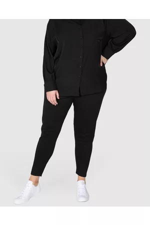 Love Your Wardrobe Sacha Knit Ponti Wide Waist Pants - Pants Sacha Knit Ponti Wide Waist Pants