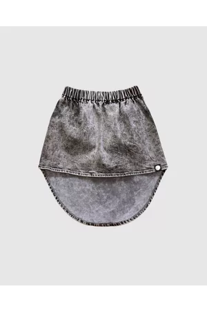 Little Lords Acid Wash Hi Lo Skirt - Denim skirts Acid Wash Hi-Lo Skirt