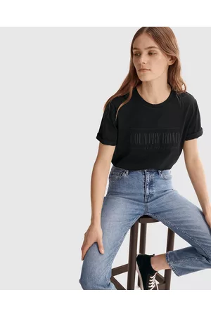 COUNTRY ROAD Verified Australian Cotton Heritage Embroidered T shirt - T-Shirts & Singlets Verified Australian Cotton Heritage Embroidered T-shirt