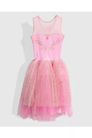 Pink Poppy Pirouette Princess Dress with Rose Gold Glitter Print - Printed Dresses Pirouette Princess Dress with Rose Gold Glitter Print