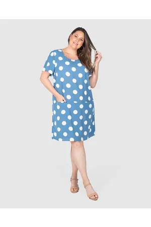 Love Your Wardrobe Kelsey Spot Pocket Shift Dress - Printed Dresses Kelsey Spot Pocket Shift Dress