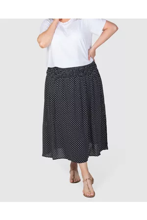 Love Your Wardrobe Andy Shirred Waist Skirt - Skirts Andy Shirred Waist Skirt