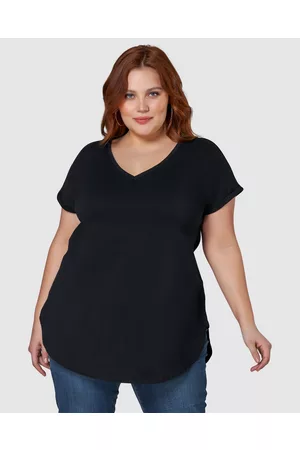 Indigo Tonic Jacinta Longline V Neck Tee - Short Sleeve T-Shirts Jacinta Longline V Neck Tee