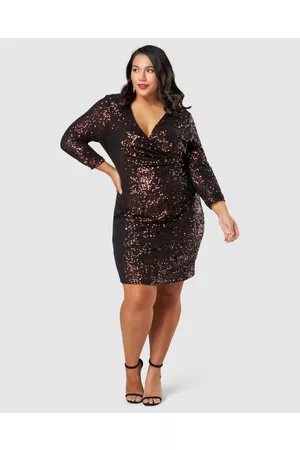 Pink Dusk Smokin Hot Sequin Wrap Dress - Dresses Smokin Hot Sequin Wrap Dress