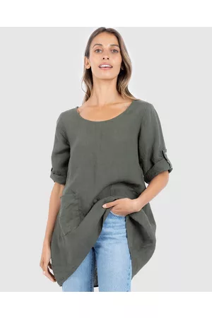CAMIXA Federica Linen Tunic Top - Casual shirts Federica Linen Tunic Top